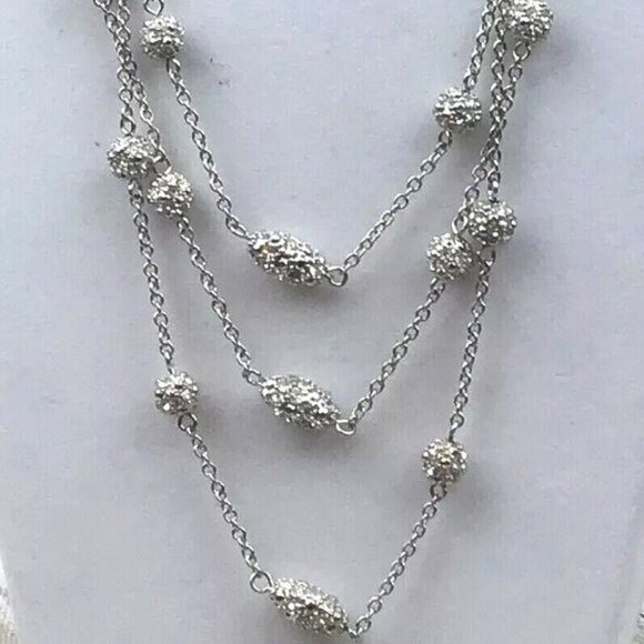 Carolee Jewelry - MARGAUX By CAROLEE Romantic Clear Rhinestone Ball Bead Station Layered Necklace